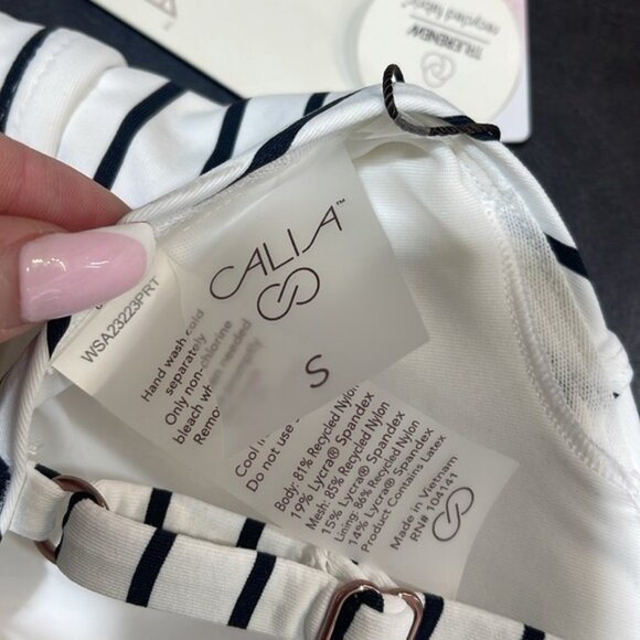 CALIA Women's Mid Rise Wide Banded High Leg Swim Bottoms - Picture 6 of 6